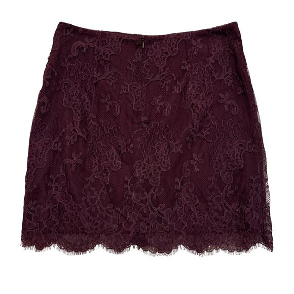 Maria Bianca Nero Purple Floral Lace Mini Skirt Small NWOT - Picture 2 of 9